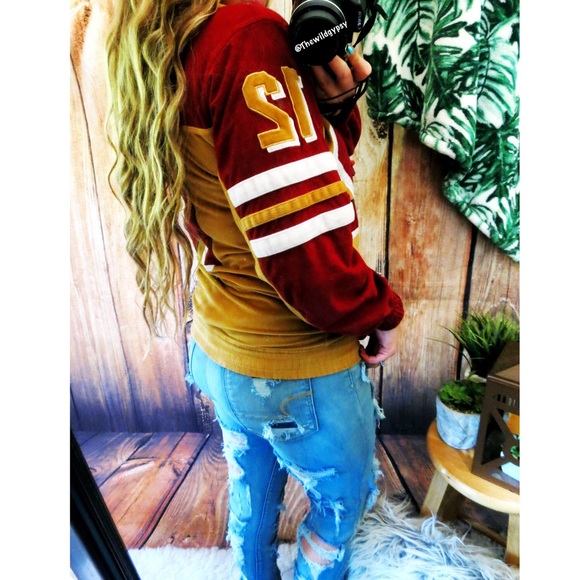 Vintage Jackets & Blazers - Vintage Boyfriend velour varsity jacket ✨